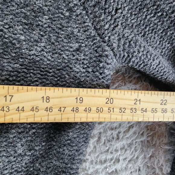 Rosanna Sweater Womens Large Petite Gray Lambs Wool Button Up Cardigan - Picture 5 of 8